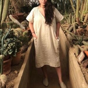 Esby Alice Linen Tunic In Natural XS